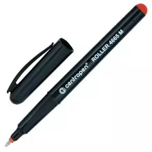 Ручка-роллер Centropen красная трехгранная корпус черный узел 07 мм.