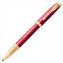 Ручка-роллер Parker "IM Premium Red GT" корпус красный лак позолоченные детали черная
