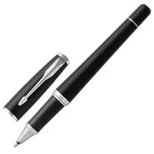 Ручка-роллер Parker "Urban Core Muted Black CT" корпус черный матовый лак хромированные детали черная