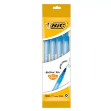 Ручки шариковые Bic "Round Stic" набор 4 шт. синие узел 1 мм.