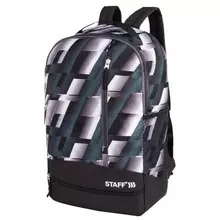 Рюкзак Staff STRIKE универсальный 3 кармана черно-серый 45х27х12 см.