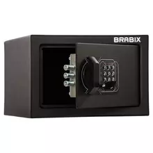 Сейф мебельный Brabix "SF-170EL", 170х260х230 мм. электронный замок, черный