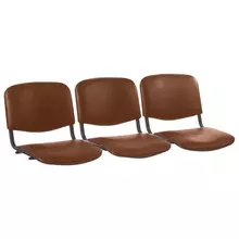 Сиденья для кресла "Трим", комплект 3 шт. кожзам коричневый, каркас черный