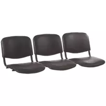 Сиденья для кресла "Трим", комплект 3 шт. кожзам черный, каркас черный