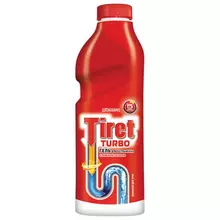Средство для прочистки канализационных труб 1 л. TIRET (Тирет) "Turbo", гель