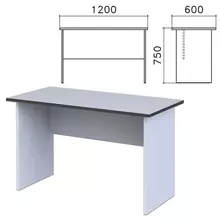 Стол письменный "Монолит", 1200х600х750 мм. цвет серый