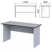Стол письменный "Монолит" 1400х600х750 мм. цвет серый