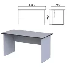 Стол письменный "Монолит" 1400х700х750 мм. цвет серый