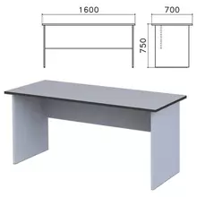 Стол письменный "Монолит" 1600х700х750 мм. цвет серый