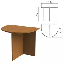 Стол приставной к столу для переговоров (640111) "Монолит" 900х700х750 мм. орех гварнери