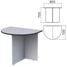 Стол приставной к столу для переговоров (640112) "Монолит" 900х700х750 мм. серый