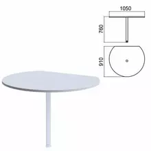 Стол приставной полукруг "Арго", 1050х910 мм. без опоры, серый
