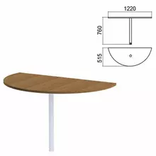 Стол приставной полукруг "Арго", 1220х515 мм. без опоры, орех