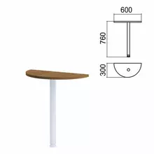 Стол приставной полукруг "Арго", 600х300 мм. без опоры, орех