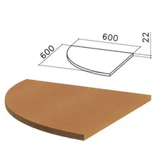 Стол приставной угловой "Монолит" 600х600х750 мм. без опоры (640137) цвет орех гварнери