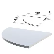 Стол приставной угловой "Монолит" 600х600х750 мм. без опоры (640137) цвет серый
