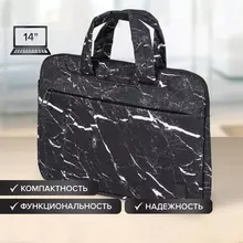 Сумка-портфель Brauberg "Marble" с отделением для ноутбука 13-14", 3 кармана, 26х36х3 см.