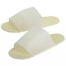 Тапочки одноразовые белые с открытым мысом комплект 25 пар/уп. 43 размер Чистовье