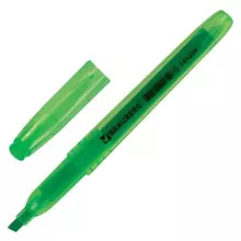 Текстовыделитель Brauberg "Vivid" зеленый круглый корпус линия 1-3 мм.