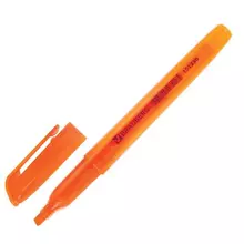 Текстовыделитель Brauberg "Vivid" оранжевый круглый корпус линия 1-3 мм.