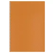 Тетрадь А4 80 л. Hatber гребень клетка обложка пластик "DIAMOND NEON-оранжевая"
