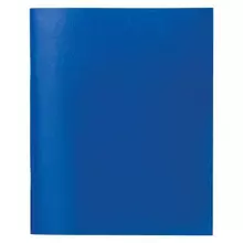 Тетрадь бумвинил А5 48 л. скоба офсет №1 клетка с полями Staff синий