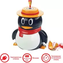 Точилка электрическая Brauberg "Пингвин" питание от USB/4 батареек АА