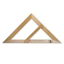 Треугольник для классной доски (треугольник классный) деревянный 45х45х90 градусов равнобедренный без шкалы