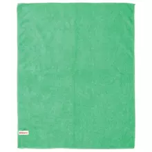 Тряпка для мытья пола из микрофибры СУПЕР плотная 50х60 см. зеленая Laima