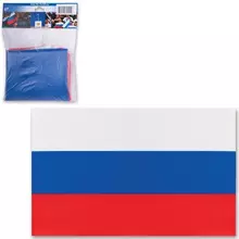 Флаг России 70х105 см. карман под древко упаковка с европодвесом