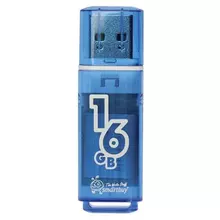 Флеш-диск 16 GB Smartbuy Glossy USB 2.0 синий