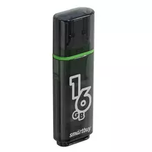Флеш-диск 16 GB Smartbuy Glossy USB 2.0 черный