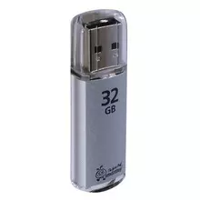 Флеш-диск 32 GB Smartbuy V-Cut USB 2.0 металлический корпус серебристый