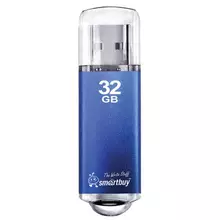 Флеш-диск 32 GB Smartbuy V-Cut USB 2.0 металлический корпус синий