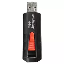 Флеш-диск 64 GB Smartbuy Iron USB 3.0 черный/красный