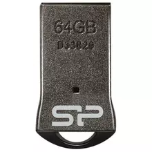 Флеш-диск 64 GB SILICON POWER Touch T01 USB 2.0 металлический корпус черный