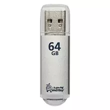 Флеш-диск 64 GB Smartbuy V-Cut USB 3.0 металлический корпус серебристый
