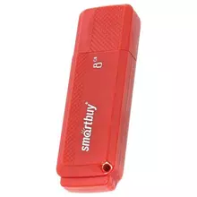 Флеш-диск 8 GB Smartbuy Dock USB 2.0 красный