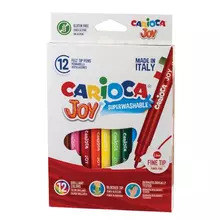 Фломастеры CARIOCA (Италия) "Joy" 12 цветов суперсмываемые вентилируемый колпачок