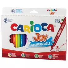 Фломастеры CARIOCA (Италия) "Joy" 24 цвета суперсмываемые вентилируемый колпачок