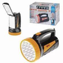 Фонарь-прожектор светодиодный ТРОФИ 19 х LED + 18 x LED 2 режима аккумуляторный заряд от 220 V