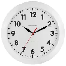 Часы настенные TROYKATIME (TROYKA) , круг, белые, белая рамка, 29х29х3,5 см.