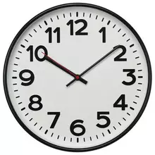 Часы настенные TROYKATIME (TROYKA) , круг, белые, черная рамка, 30,5х30,5х3,5 см.