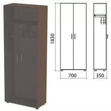 Шкаф (каркас) для одежды "Канц" 700х350х1830 мм. цвет венге