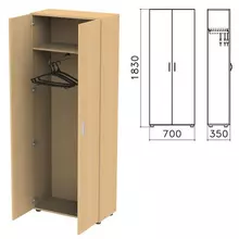 Шкаф для одежды "Канц", 700х350х1830 мм. цвет бук невский