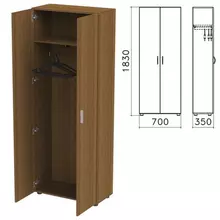 Шкаф для одежды "Канц" 700х350х1830 мм. цвет орех пирамидальный