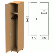 Шкаф для одежды "Монолит" 370х520х2050 мм. цвет бук бавария