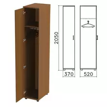 Шкаф для одежды "Монолит", 370х520х2050 мм. цвет орех гварнери