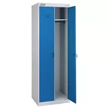 Шкаф металлический для одежды двухсекционный 1850х600х500 мм. 30 кг. разборный