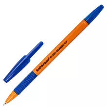 Ручка шариковая с грипом Erich Krause "R-301 Grip" синяя корпус оранжевый узел 07 мм. линия письма 035 мм.